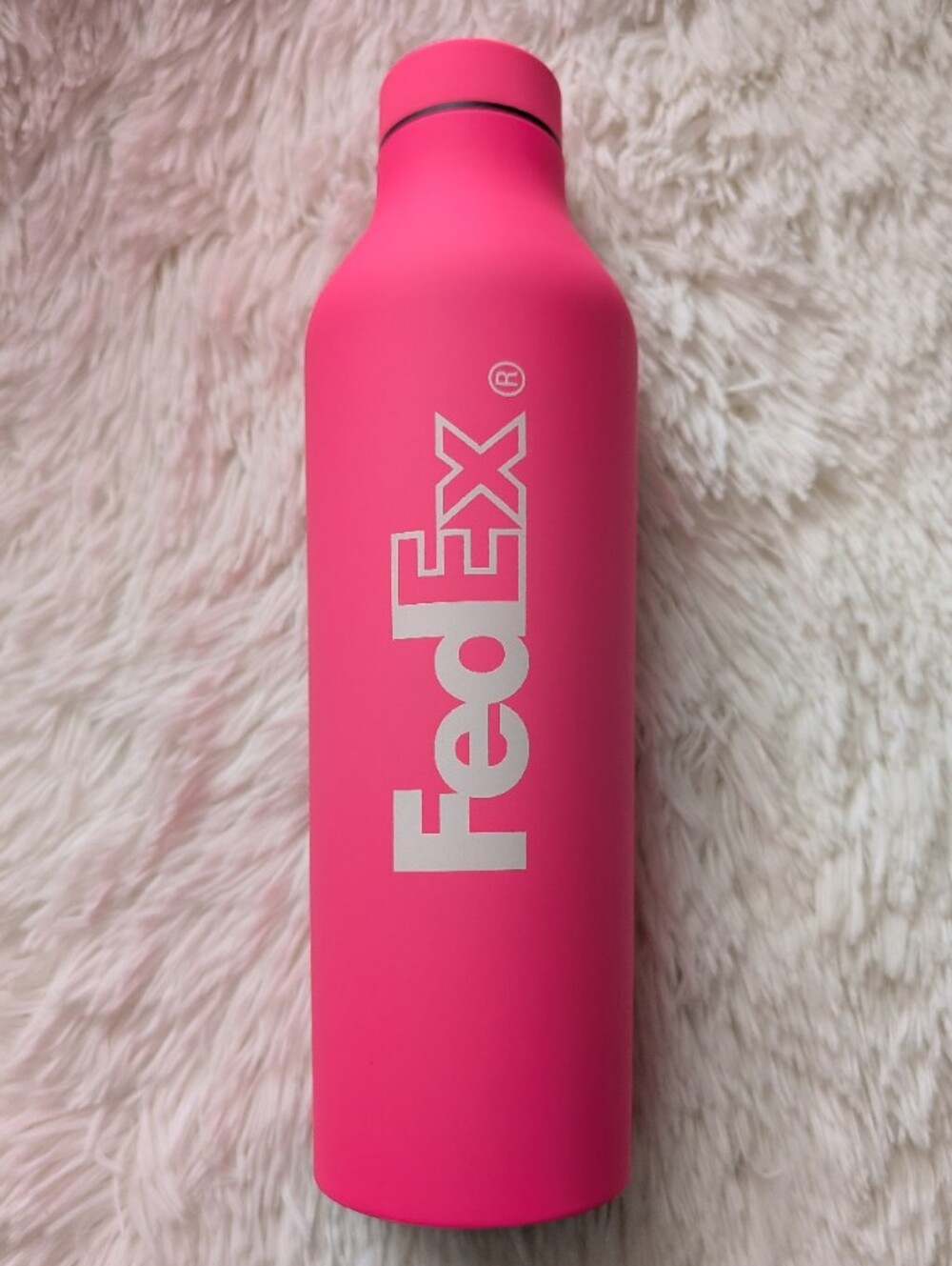 FedEx 20 oz Neon Pink Tumbler NWT